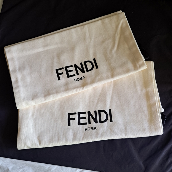 Fendi Magnetic Flip Lid Boot Box with Pair of Dust Bags - Picture 12 of 16